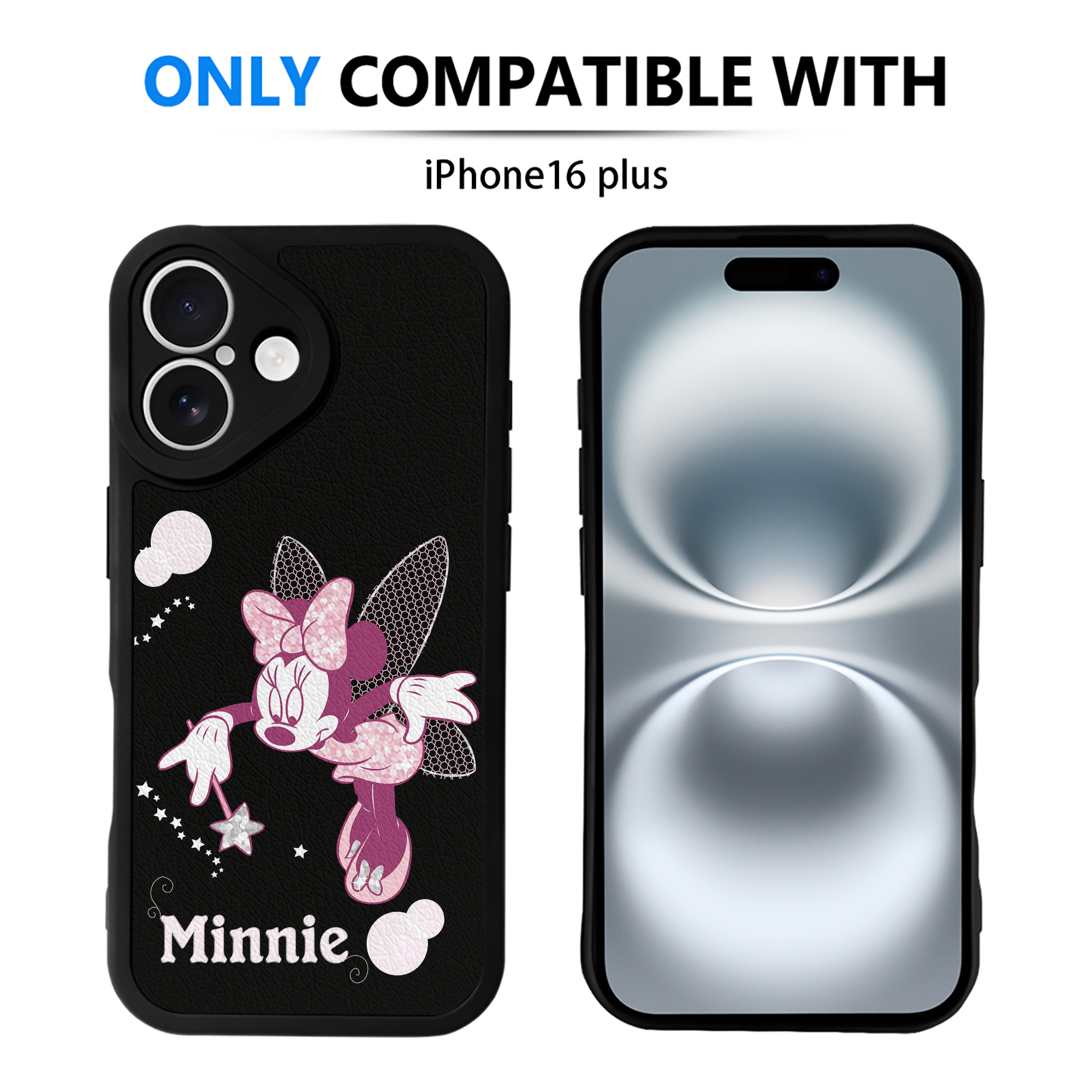 （画像用） ミッキーマウス Mickey Mouse 【iPhone 16シリーズ対応】シリコンスマホケース（レザー調） 材質：シリコン